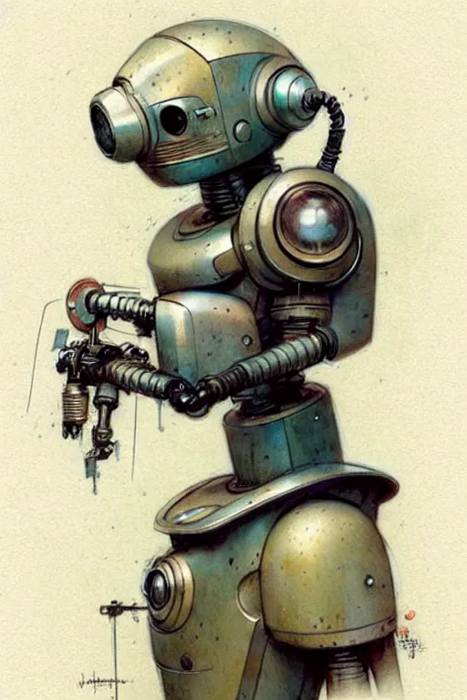 Image similar to (((((1950s robot . muted colors.))))) by Jean-Baptiste Monge !!!!!!!!!!!!!!!!!!!!!!!!!!!