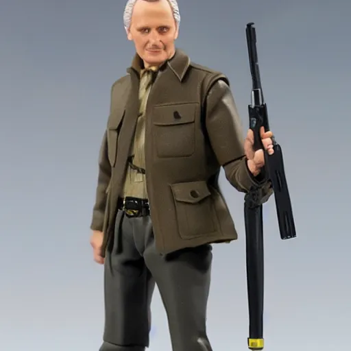 Image similar to 5 inch figure of alan alda as hawkeye from mash, toy, realistic, studio lighting