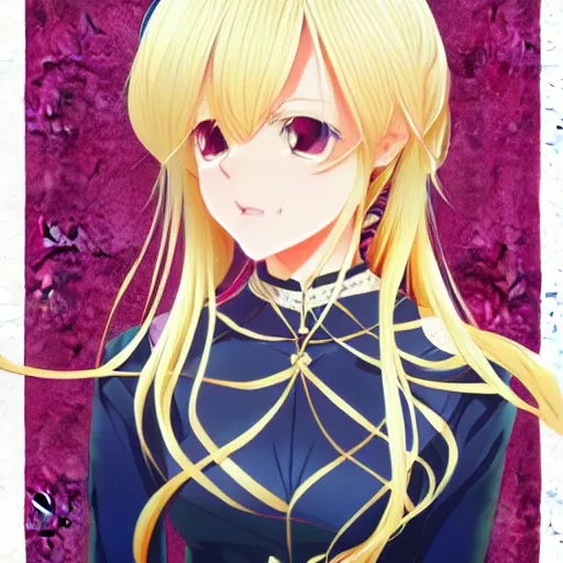 Image similar to portrait of the blonde princess, Anime Fantasy Illustration by Tomoyuki Yamasaki, Studio Kyoto, Madhouse, Ufotable, trending on artstation