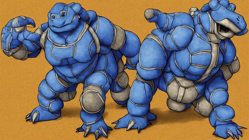 Prompt: Blastoise, realistic, highly detailed
