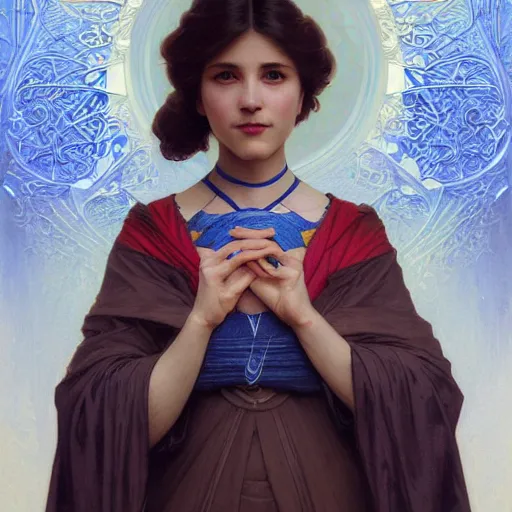 Image similar to portrait of nimueh, elegant, art nouveau, tarot card, highly detailed, digital painting, artstation, concept art, smooth, sharp focus, illustration, art by artgerm and greg rutkowski and alphonse mucha and william - adolphe bouguereau