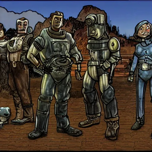 Prompt: fallout 1 loading screen