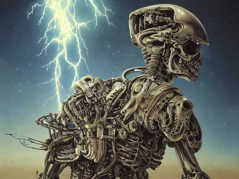 Image similar to a detailed profile airbrush painting of a skeleton in a space armour, cinematic sci-fi poster. technology flight suit, bounty hunter portrait symmetrical and science fiction theme with lightning, aurora lighting clouds and stars by beksinski carl spitzweg and tuomas korpi. baroque elements. baroque element. intricate artwork by caravaggio. Trending on artstation. 8k