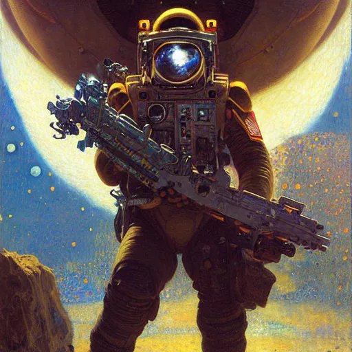 Image similar to portrait of a wolf in uniform as space engineer. shadowrun furaffiniy cyberpunk fantasy highly detailed painting by gaston bussiere craig mullins jc leyendecker gustav klimt artgerm greg rutkowski john berkey, bergey, craig mullins, ruan jia, raymond swanland, jeremy mann, tom lovell, alex malveda