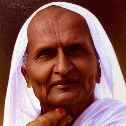 Prompt: an oil painting of Nisargadatta Maharaj, by Bouguereau, highly detailed and intricate,