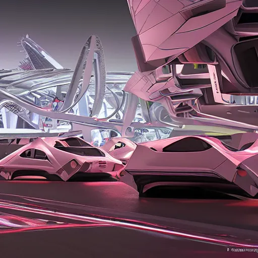 Image similar to sci-fi cars 50% of canvas in center and wall near structure on the coronation of napoleon and digital billboard photogrammetry point cloud in the middle and everything in style of zaha hadid and suprematism forms painting done by jeremy geddes art unreal engine 5 keyshot octane artstation trending in style of blade runner 2049 2017 ultra high detail ultra photo realistic 8k 16k in plastic dark tilt shift