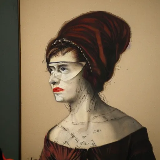 Image similar to Graffiti of a realistic portrait of a woman