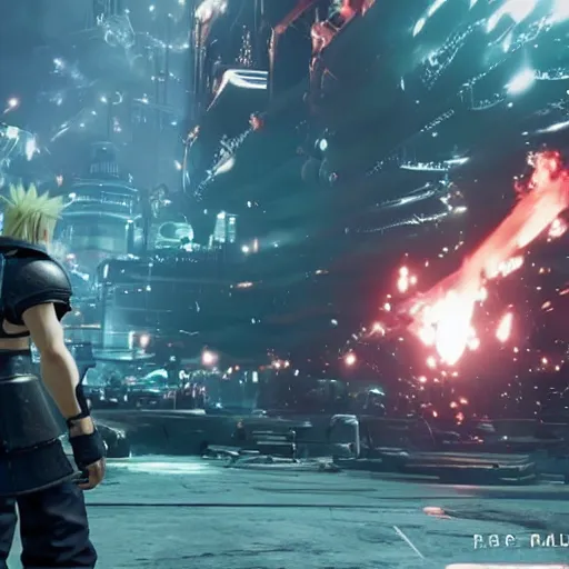 Image similar to final fantasy vii remake highlights, 4k