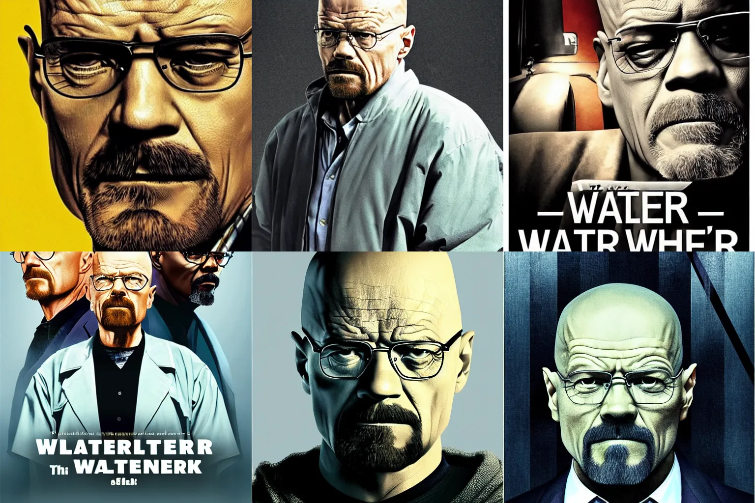 Prompt: walter white but it's played by samuel l. jackson, tv series poster