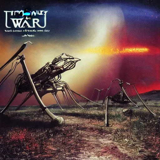Image similar to War of the Worlds Tripod, Jeff Wayne Album Art