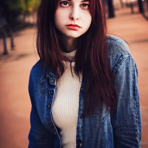 Prompt: dslr photo of daria morgendorffer, portrait photo, real photo, real camera, extreme detailed face and body, high quality, moody lighting, fast paced lines, sharp quality, enchanting lighting, 8 k