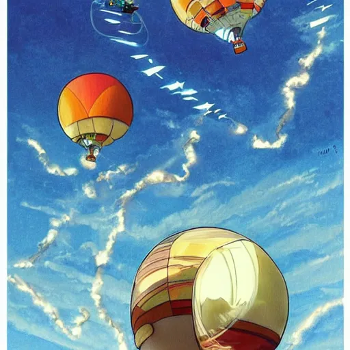 Image similar to dream a time machine with energy wave, light boom, ( ballon in the sky ) by vanessa morales, studio ghibli,