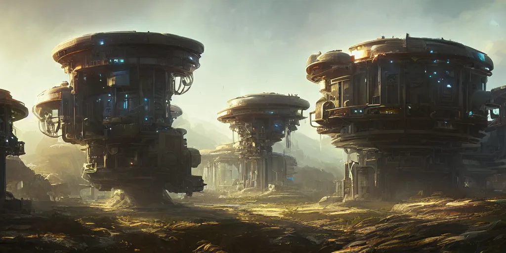 Prompt: epic terraform station digital art by greg rutkowski. hyperreal highly detailed 8 k. intricate. lifelike. soft light. nikon d 8 5 0.