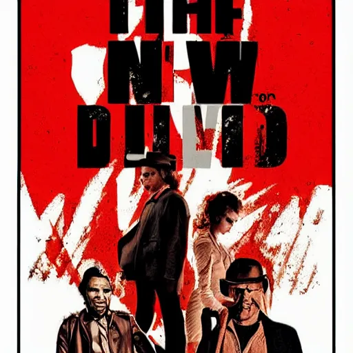 Image similar to the poster of the new movie to come from quentin tarantino by frank miller