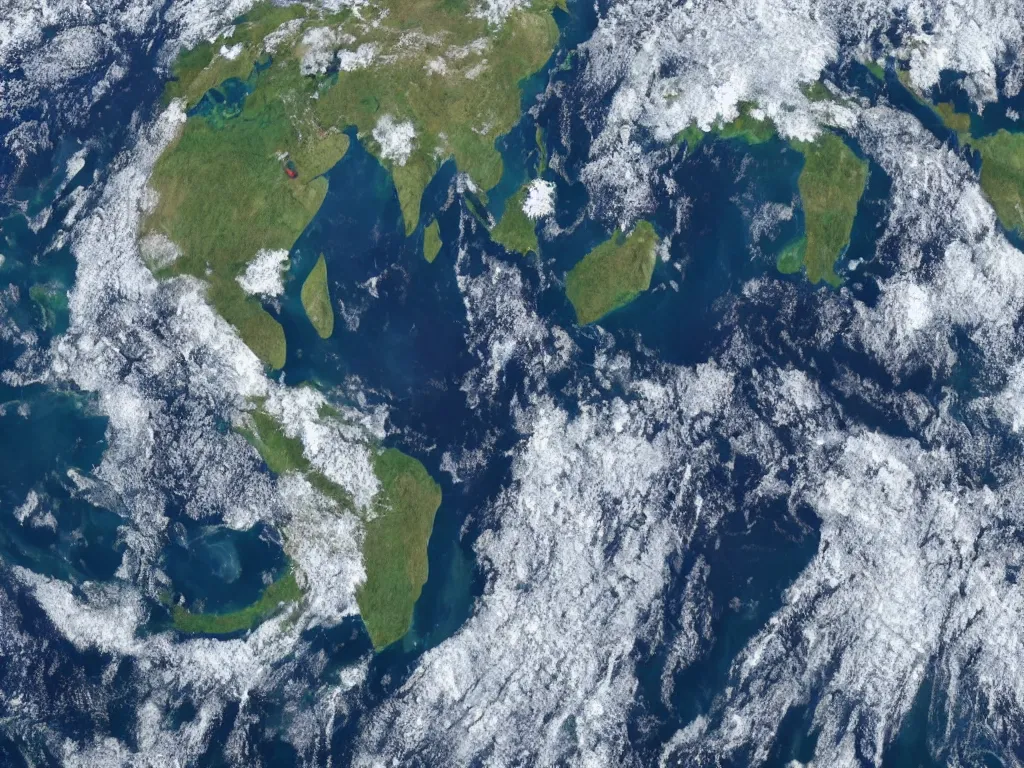 Image similar to high resolution screenshot of planet earth from a circular window of a spacecraft, next generation game graphics on pc, ray tracing, high definition and detailed planet,