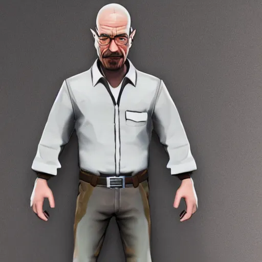 Prompt: walter white as a fortnite character