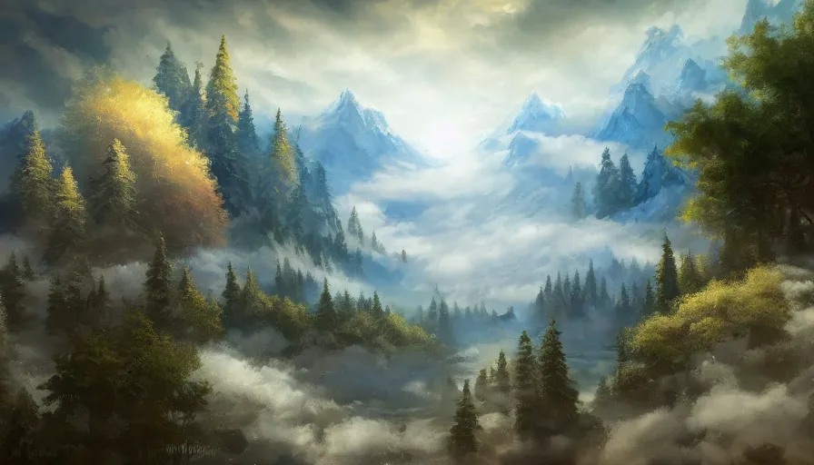 Prompt: Bob Ross is an angel in Heaven, hyperdetailed, artstation, cgsociety, 8k