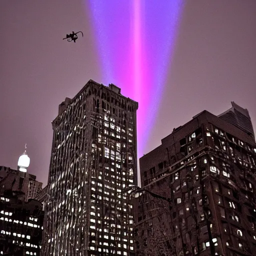 Image similar to ufos over manhattan, dslr,