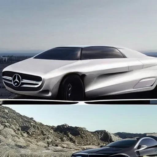 Prompt: Image of a prototype S1000 flying Mercedes car, top image of all time on /r/Futurology subreddit