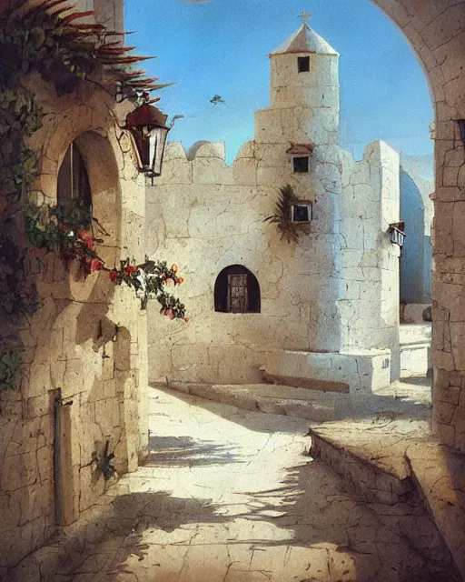 Prompt: trulli, apulia by peter andrew jones, hyper detailed