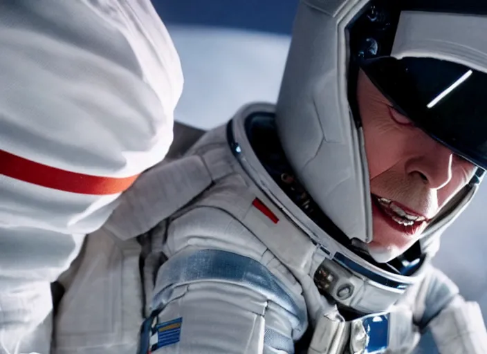 Image similar to film still of David Bowie as Cooper in Interstellar, 4k