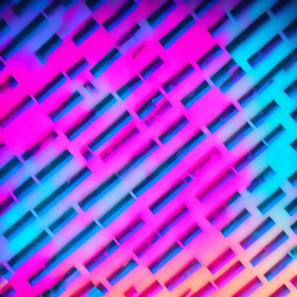 Prompt: photograph of intersecting windows of various colors at night, blue and pink accents, dream-like, trending on Unsplash, volumetric lighting