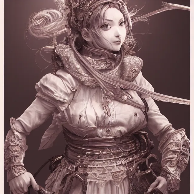 Image similar to the portrait of neutral good female cleric bard as absurdly beautiful, gorgeous, elegant, sophisticated gravure idol, an ultrafine hyperdetailed illustration by kim jung gi, irakli nadar, intricate linework, sharp focus, bright colors, octopath traveler, final fantasy, unreal engine 5 highly rendered, global illumination, radiant light, detailed and intricate environment