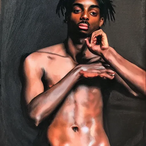 Prompt: Playboi Carti in the style of Caravaggio