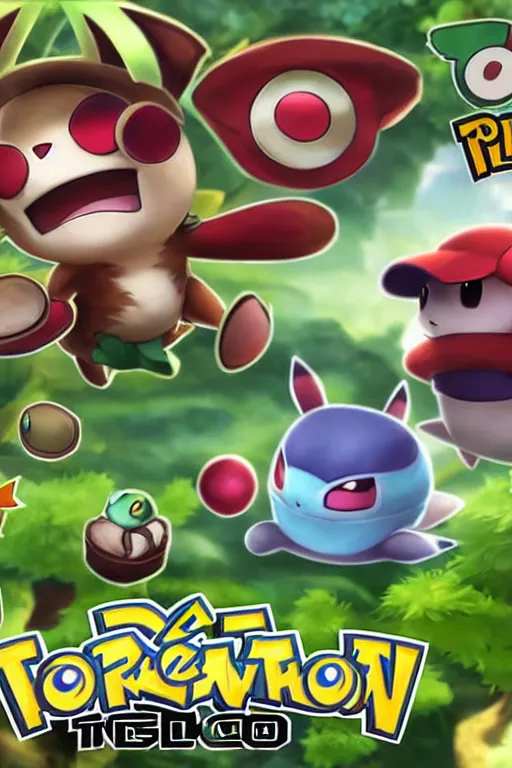 Image similar to teemo, a pokemon trading card of teemo, highly detailed pokemon trading card screenshot