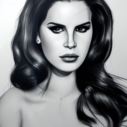 Image similar to Lana del rey portrait, photorealistic, studio