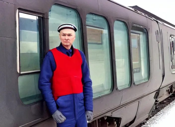 Image similar to train driver of the Russian Railways