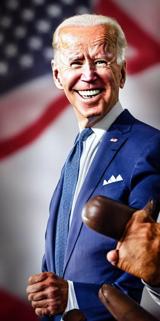 Image similar to Joe Biden as Goofy, 100mm portrait, bokeh, detailed, award-winning