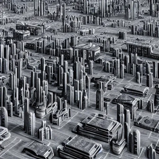 Image similar to A planetary city by Simon Stålenhag and Ansel Adams, black and white photo 4k