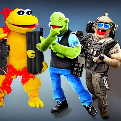 Image similar to counter strike global offensive muppets