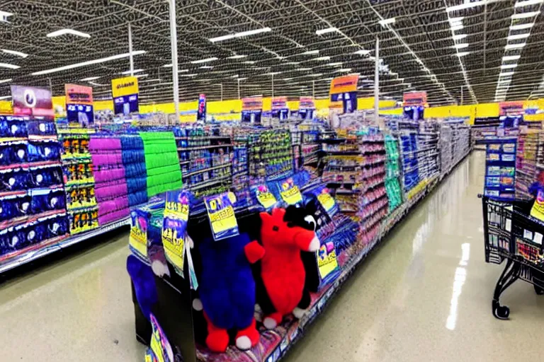 Image similar to photo of fursuits for sale at walmart on black friday