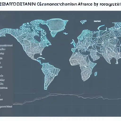 Image similar to map of decentralized african network of governance based on neural network, highliy detailed line drawing