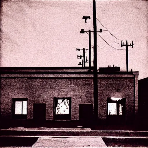 Prompt: Photograph. Album cover. Godspeed You Black Emperor. Street lights. Extremely detailed.