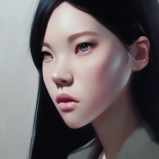 Image similar to portrait of Lisa Blackpink as an architect, highly detailed, digital painting, artstation, concept art, sharp focus, illustration, art by ilya kuvshinov, krenz cushart, Greg Rutkowski