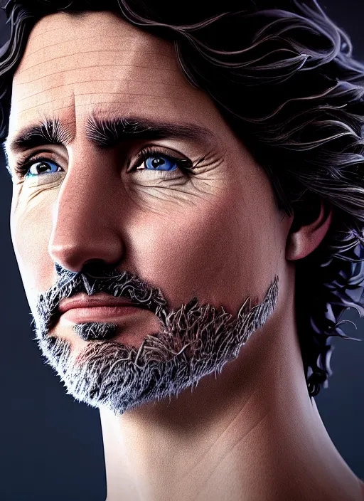 Prompt: a profile portrait of justin trudeau with translucent skin, visible cranial cavity with cobwebs, dust and rats, beautiful detailed intricate insanely detailed octane render, 8 k artistic photography, photorealistic, chiaroscuro, by david cronenberg, raphael, caravaggio