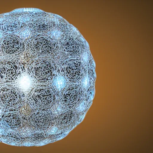 Prompt: glowing orb, detailed, intricate, arabesque, zoomed, photorealistic, volumetric, 8 k render