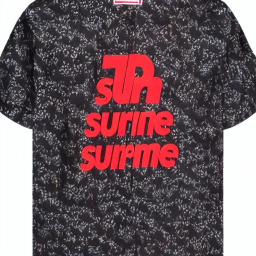 Image similar to short kid wearing a supreme shirt, detailed, studio