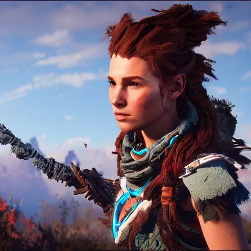 Prompt: horizon zero dawn, alternative timeline