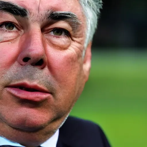 Image similar to high quality front face picture of Carlo Ancelotti