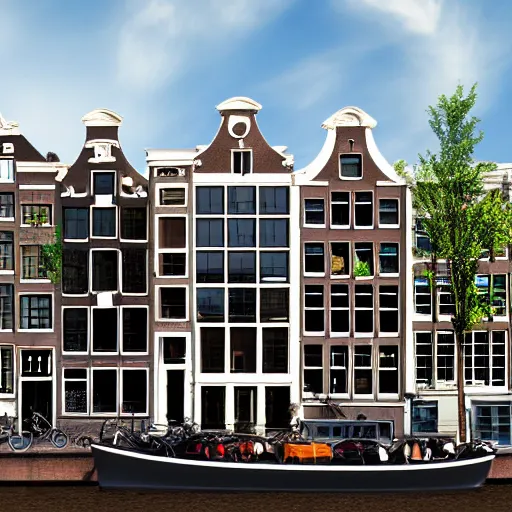 Image similar to amsterdam, future concept render, 2050