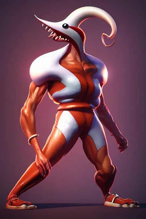 Image similar to “ earthworm jim. front on, symmetrical, character design, amazing depth, glowing, 3 d octane cycle unreal engine 5, volumetric lighting, cinematic lighting, cgstation artstation concept art ”