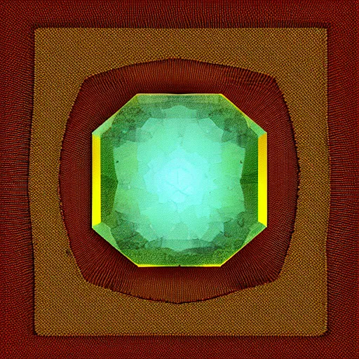 Image similar to yellow gemstone, crystal, digital art, icon