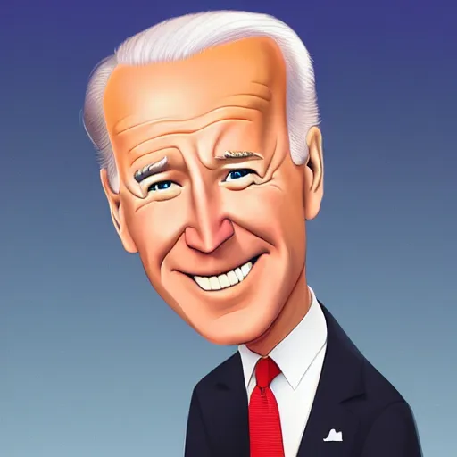 Image similar to joe biden charicature by disney pixar