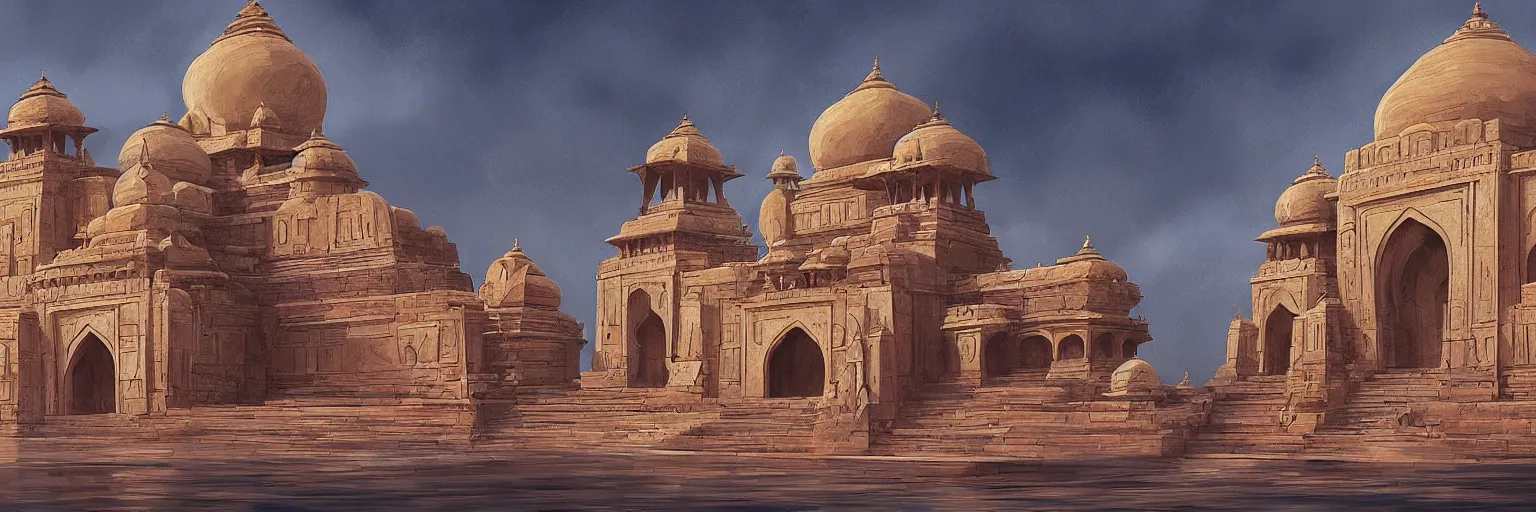 Image similar to indian architecture, fantasy art, digitalpainting, smooth