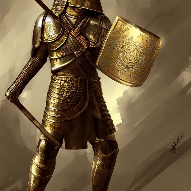 Image similar to a egyptian / roman knight in the style of anti - art trending on artstation deviantart pinterest hyper detailed photorealistic highlights and shadow hd 8 k post - processing high resolution