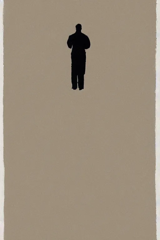 Image similar to man kneeling on the ground in front of a wooden cross, 1960’s minimalist advertising illustration, painterly, expressive brush strokes